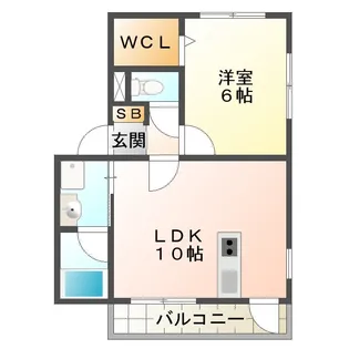 ブランフルール B【2階】の間取り