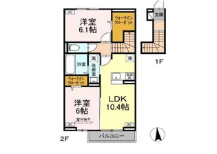 リベール鳴神【2階】の間取り