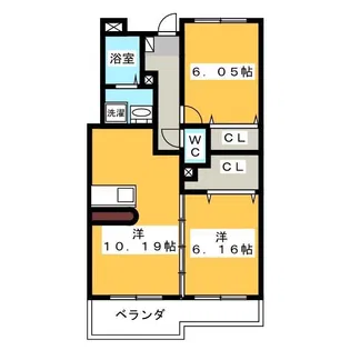メゾンドルミエール【2階】の間取り