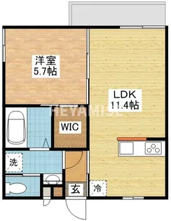 MODERN PALAZZO 平間 WEST【1階】の間取り