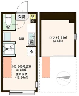 テラス東武練馬【2階】の間取り