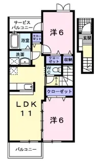アーデント ブルI【1階】の間取り