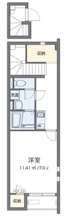 クレイノ本町南【2階】の間取り