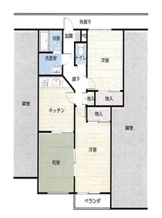 シャトレー新町【2階】の間取り