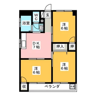 ルミエール山合【1階】の間取り