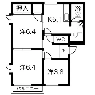 グリーンハイツ石井【1階】の間取り