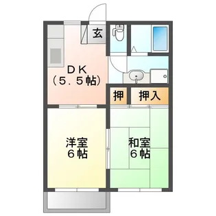 メゾン・ド・エスポワールB棟【1階】の間取り