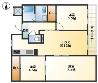 マンション・フォルツーナ【3階】の間取り