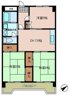 レジデンス観音【3階】の間取り