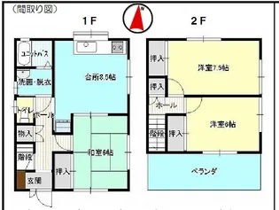 広島県福山市新涯町4【一戸建】の間取り