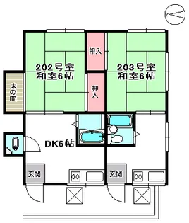 東京都練馬区桜台6【アパート】の間取り