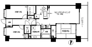コスモ横浜山手ヒルズ【4階】の間取り