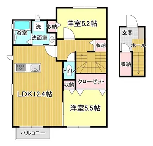 パス・ビエント A【2階】の間取り