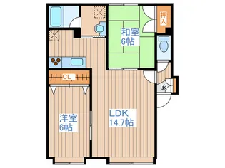 ClearRiver 4・3【2階】の間取り