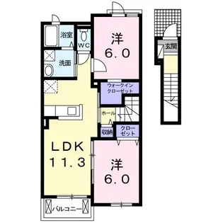 アプローズ【2階】の間取り