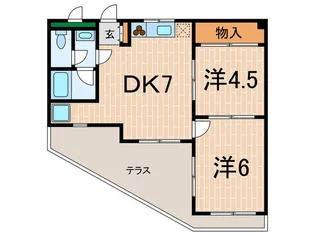リブ大谷【1階】の間取り