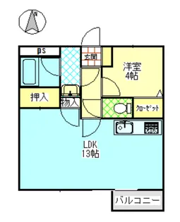 ライオンズマンション高田【2階】の間取り