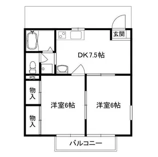フリーダム B【1階】の間取り