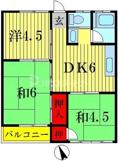 第2八木原コーポ【1階】の間取り