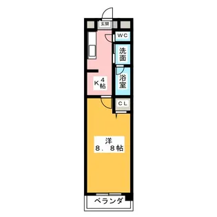 ウィンコート篠原【1階】の間取り