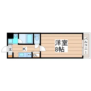 CITY連坊ステーションコート【2階】の間取り