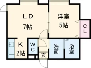 メゾンエスポワール【2階】の間取り