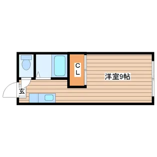 ホワイトキャッスル5番館【1階】の間取り