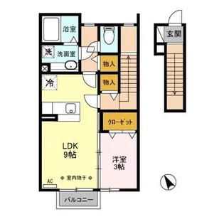 ローズコート城北【2階】の間取り