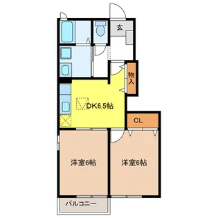 プラシード(正木町)【1階】の間取り