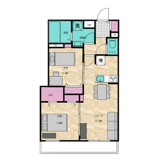 フルトワージュI【2階】の間取り
