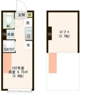 レジデンス・イン初台【1階】の間取り