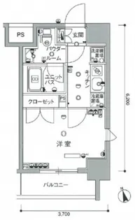 スカイコートルーベンス西早稲田【3階】の間取り