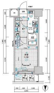 メインステージ千住中居町【5階】の間取り