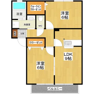 茨城県つくば市上広岡【アパート】の間取り