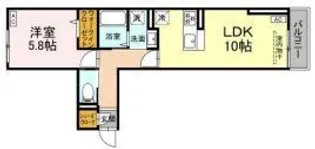 セレスティア加賀【2階】の間取り