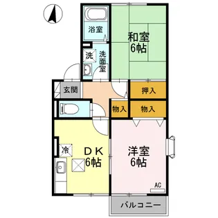 サイプレスタウンB【1階】の間取り