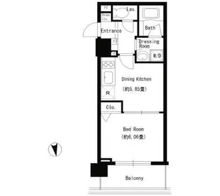 パークキューブ上野【13階】の間取り