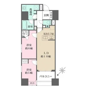 東京都中央区日本橋富沢町【マンション】の間取り
