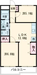 清水マンション【1階】の間取り
