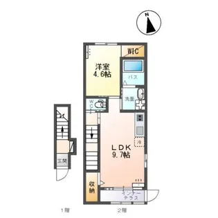 エスポアメゾンM【2階】の間取り