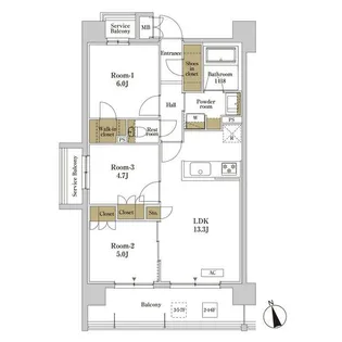 埼玉県川口市飯塚4【マンション】の間取り