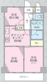 神奈川県藤沢市大庭【マンション】の間取り