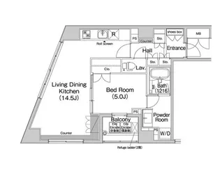 コンフォリア上野広小路【3階】の間取り