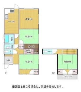 福岡県北九州市八幡西区京良城町【一戸建】の間取り
