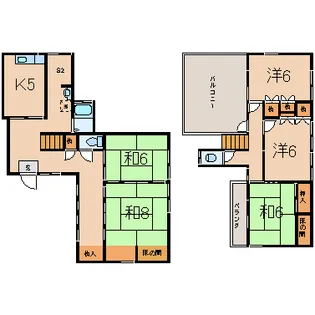 神奈川県足柄下郡湯河原町門川【一戸建】の間取り