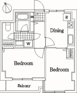 神奈川県横浜市鶴見区市場富士見町【マンション】の間取り