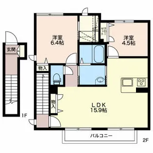 花水木A【2階】の間取り