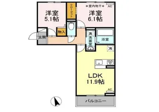 ソレイユ【1階】の間取り