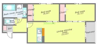 DーROOM小田原8丁目II【2階】の間取り