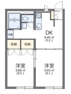 神奈川県横浜市戸塚区汲沢1【アパート】の間取り